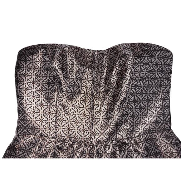 NWT Sz M Amanda Uprichard Elegant Strapless Brocade Metallic Dress - Picture 2 of 7
